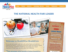 Tablet Screenshot of healthwisehealthfairs.com